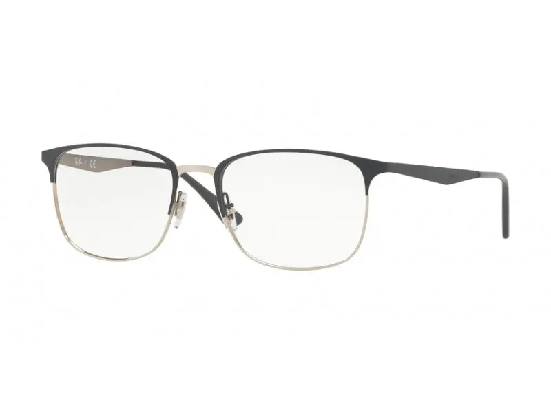 Ray - Ban Unisex RX6421 3004 Montature da vista Metallo Grigio Trasparente Squadrata Normale