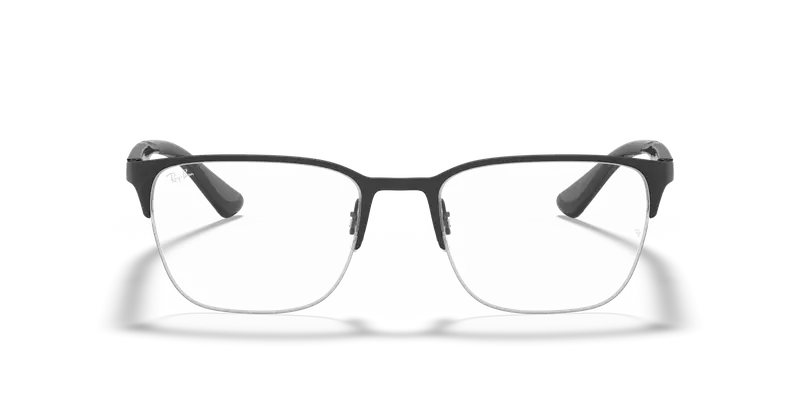 Ray - Ban Unisex RX6428 2995 Montature da vista Metallo Nero Trasparente Squadrata Normale miniatura 2