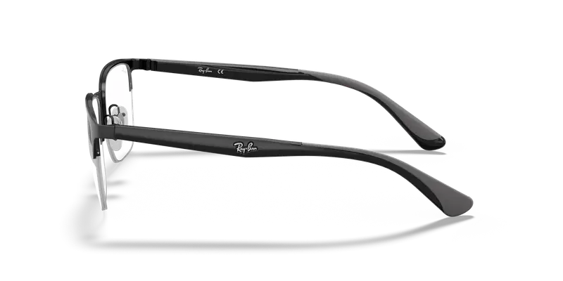 Ray - Ban Unisex RX6428 2995 Montature da vista Metallo Nero Trasparente Squadrata Normale miniatura 3