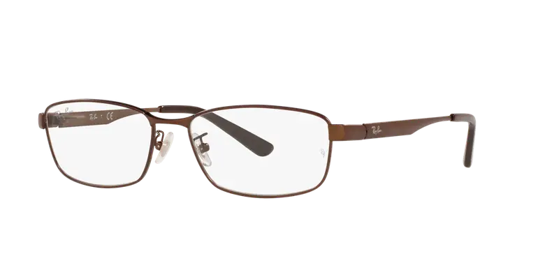 Ray - Ban Unisex RX6452D  3077 Montature da vista Metallo Marrone Trasparente Pillow Normale