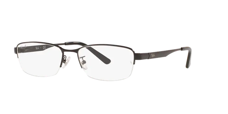 Ray - Ban Unisex RX6453D 2503 Montature da vista Metallo Nero Trasparente Pillow Normale