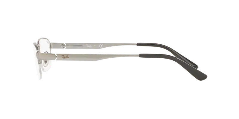 Ray - Ban Unisex RX6453D 2553 Montature da vista Metallo Grigio Trasparente Pillow Normale miniatura 2