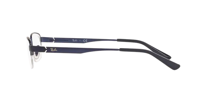 Ray - Ban Unisex RX6453D 3076 Montature da vista Metallo Blu Trasparente Pillow Normale miniatura 2