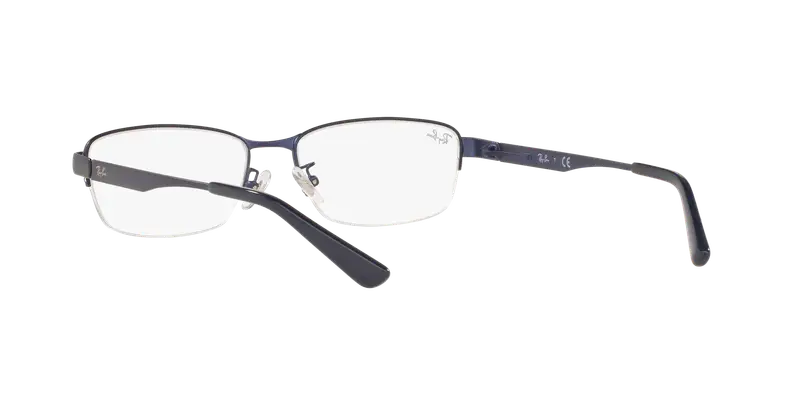 Ray - Ban Unisex RX6453D 3076 Montature da vista Metallo Blu Trasparente Pillow Normale miniatura 3