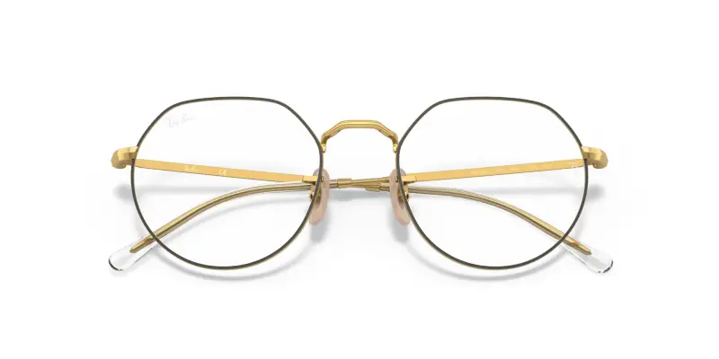 Unisex RX6465 JACK 2890 Montature da vista Metallo Oro Trasparente Geometrica Normale miniatura 2