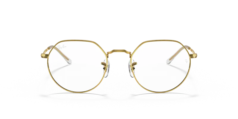 Ray - Ban Unisex RX6465 JACK 3086 Montature da vista Metallo Oro Trasparente Geometrica Normale miniatura 2