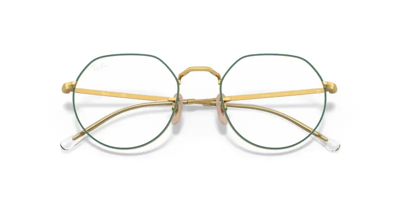 Unisex RX6465 JACK 3136 Montature da vista Metallo Verde Trasparente Geometrica Normale miniatura 2