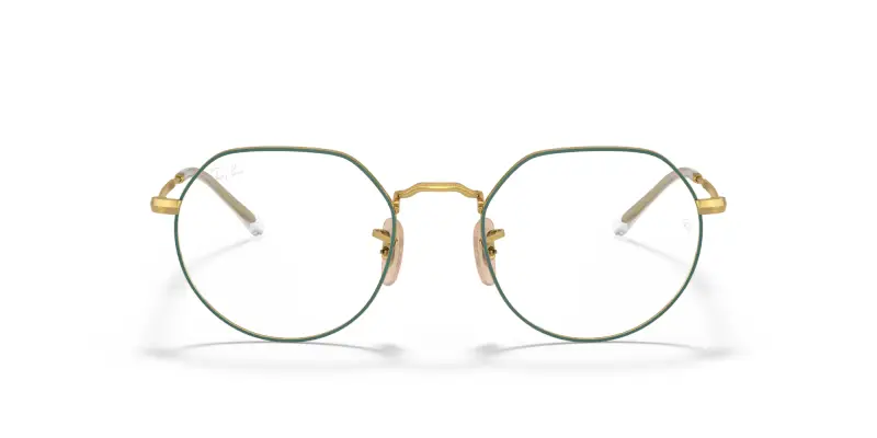 Unisex RX6465 JACK 3136 Montature da vista Metallo Verde Trasparente Geometrica Normale miniatura 3