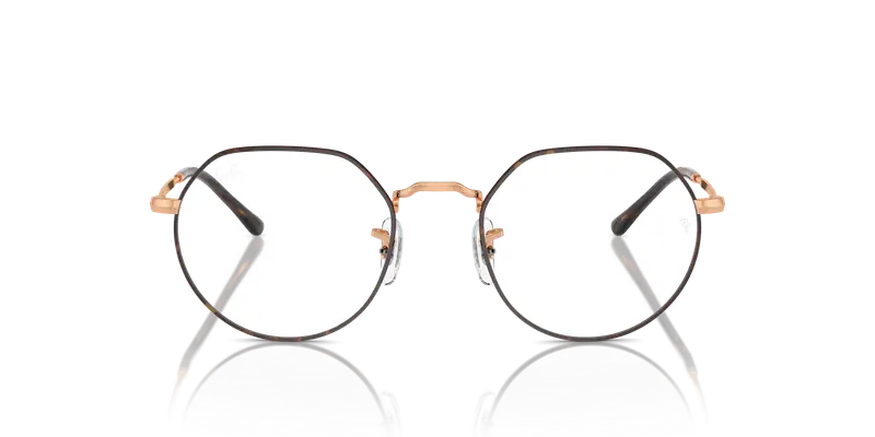 Ray - Ban Unisex RX6465 JACK 3176 Montature da vista Metallo Havana Trasparente Geometrica Normale miniatura 2