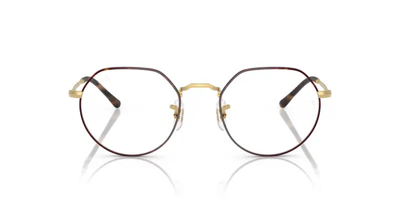 Ray - Ban Unisex RX6465 JACK 3188 Montature da vista Metallo Havana Trasparente Geometrica Normale miniatura 2