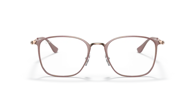 Ray - Ban Unisex RX6466 2973 Montature da vista Metallo Marrone Trasparente Squadrata Normale miniatura 2