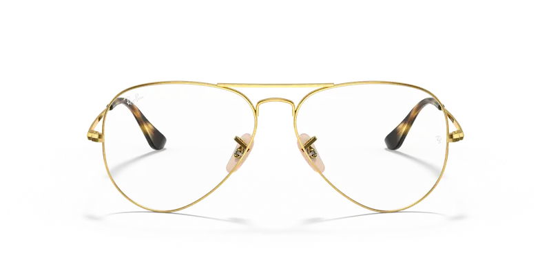 Ray - Ban Unisex RX6489 AVIATOR 2500 Montature da vista Metallo Oro Trasparente Pilot Normale miniatura 2