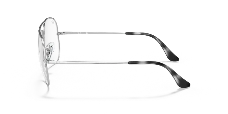 Ray - Ban Unisex RX6489 AVIATOR 2501 Montature da vista Metallo Argento Trasparente Pilot Normale miniatura 3