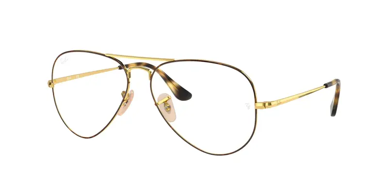 Ray - Ban Unisex RX6489 AVIATOR 2945 Montature da vista Metallo Havana Pilot