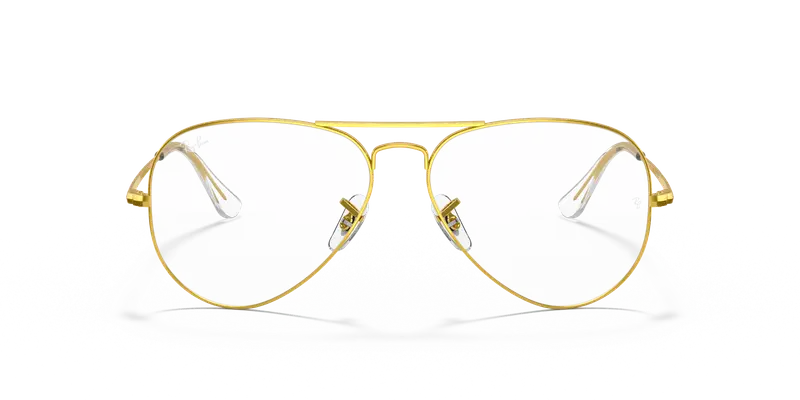 Ray - Ban Unisex RX6489 AVIATOR 3086 Montature da vista Metallo Oro Trasparente Pilot Normale miniatura 2