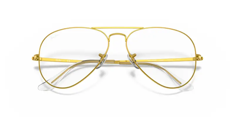 Unisex RX6489 AVIATOR 3086 Montature da vista Metallo Oro Trasparente Pilot Normale miniatura 2