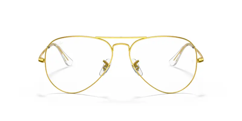 Unisex RX6489 AVIATOR 3086 Montature da vista Metallo Oro Trasparente Pilot Normale miniatura 3