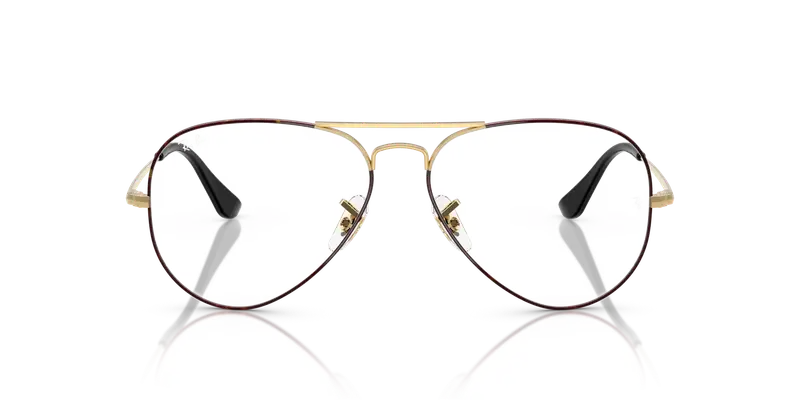 Ray - Ban Unisex RX6489 AVIATOR 3175 Montature da vista Metallo Nero Trasparente Pilot Normale miniatura 2