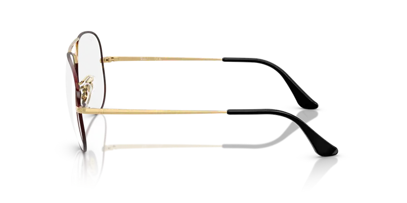 Ray - Ban Unisex RX6489 AVIATOR 3175 Montature da vista Metallo Nero Trasparente Pilot Normale miniatura 3