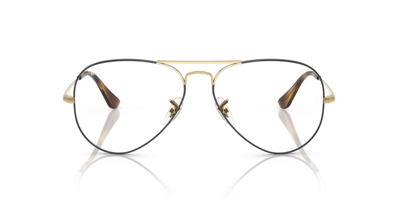 Ray - Ban Unisex RX6489 AVIATOR 3177 Montature da vista Metallo Marrone Trasparente Pilot Normale miniatura 2