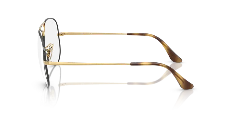 Ray - Ban Unisex RX6489 AVIATOR 3177 Montature da vista Metallo Marrone Trasparente Pilot Normale miniatura 3