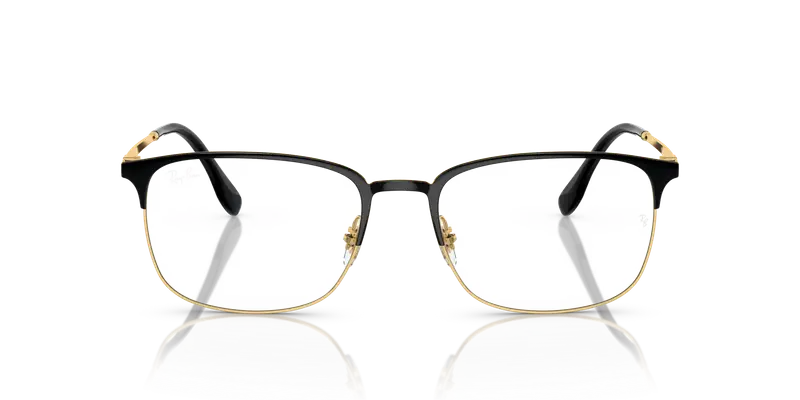 Ray - Ban Unisex RX6494 2991 Montature da vista Metallo Nero Trasparente Pillow Normale miniatura 2