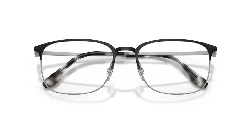 Unisex RX6494 3187 Montature da vista Metallo Nero Trasparente Pillow Normale miniatura 2