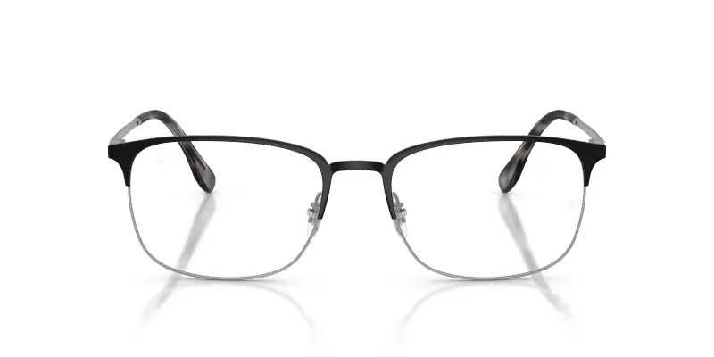 Unisex RX6494 3187 Montature da vista Metallo Nero Trasparente Pillow Normale miniatura 3