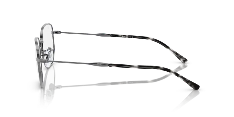 Ray - Ban Unisex RX6496 2502 Montature da vista Metallo Grigio Trasparente Geometrica Normale miniatura 3