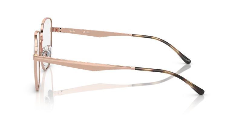 Ray - Ban Unisex RX6503D 2943 Montature da vista Metallo Bronzo Trasparente Geometrica Normale miniatura 3