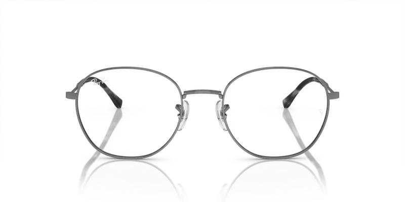 Ray - Ban Unisex RX6509 2502 Montature da vista Metallo Grigio Trasparente Pantos Normale miniatura 2