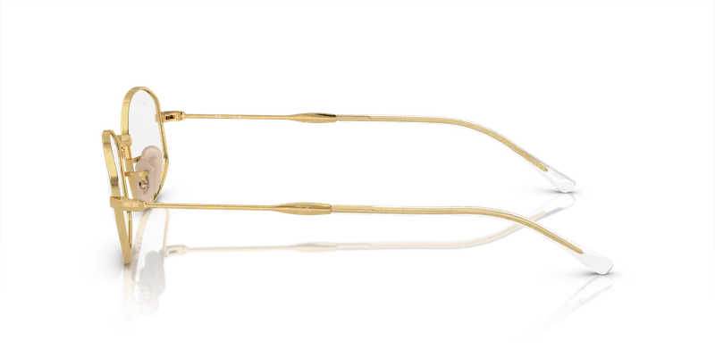 Ray - Ban Unisex RX6510 2500 Montature da vista Metallo Oro Trasparente Pillow Normale miniatura 3