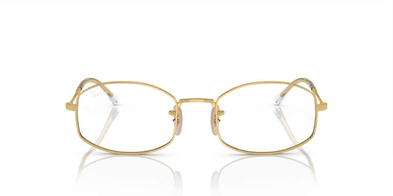 Ray - Ban Unisex RX6510 2500 Montature da vista Metallo Oro Trasparente Pillow Normale miniatura 2