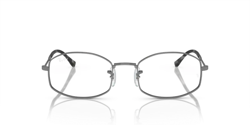 Ray - Ban Unisex RX6510 2502 Montature da vista Metallo Grigio Trasparente Pillow Normale miniatura 2