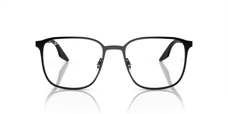 Ray - Ban Unisex RX6512 2509 Montature da vista Metallo Nero Trasparente Squadrata Normale miniatura 2