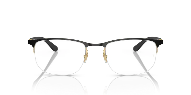 Ray - Ban Unisex RX6513 2890 Montature da vista Metallo Nero Trasparente Geometrica Normale miniatura 2