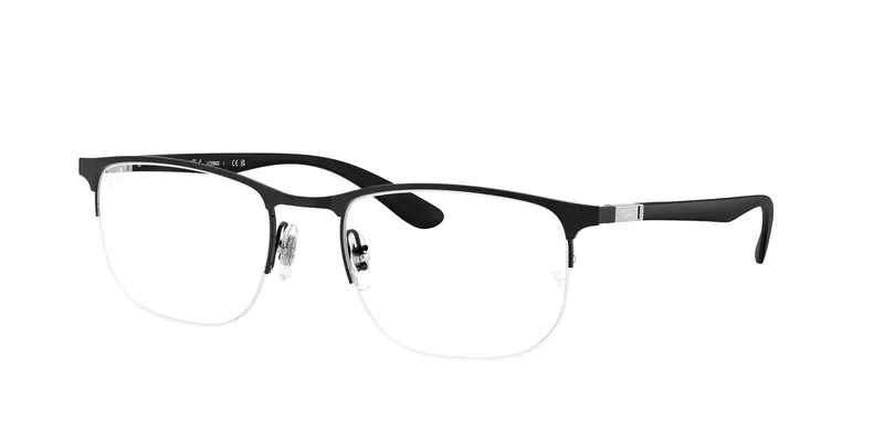 Ray - Ban Unisex RX6513  2904 Montature da vista Metallo Nero Trasparente Geometrica Normale