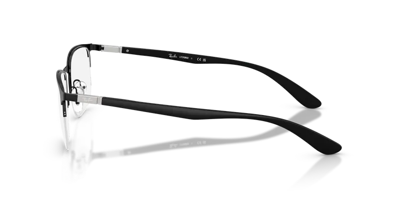 Ray - Ban Unisex RX6513 2904 Montature da vista Metallo Nero Trasparente Geometrica Normale miniatura 3