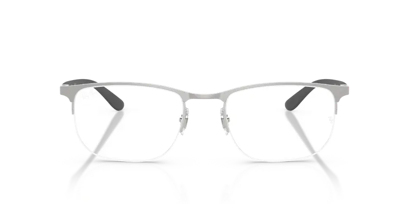 Ray - Ban Unisex RX6513 3198 Montature da vista Metallo Argento Trasparente Geometrica Normale miniatura 2