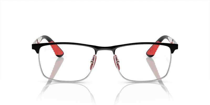 Ray - Ban Unisex RX6516M F060 Montature da vista Metallo Nero Trasparente Squadrata Normale miniatura 2