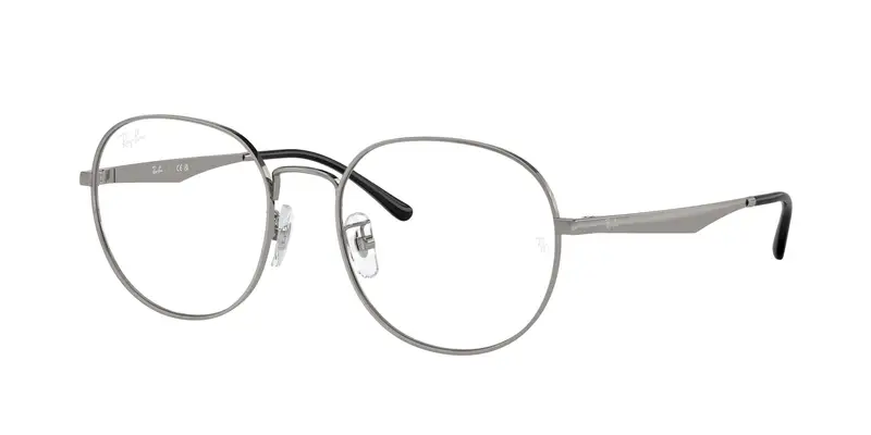 Ray - Ban Unisex RX6517D  2502 Montature da vista Metallo Grigio Trasparente Pantos Normale