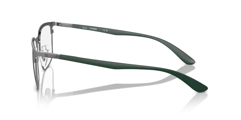 Ray - Ban Unisex RX6518 2620 Montature da vista Metallo Grigio Trasparente Squadrata Normale miniatura 3