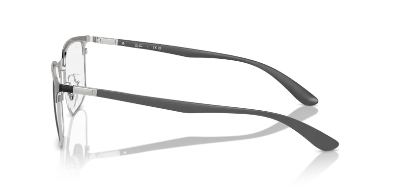 Ray - Ban Unisex RX6518 3163 Montature da vista Metallo Nero Trasparente Squadrata Normale miniatura 3