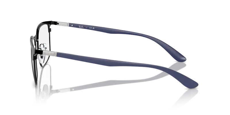 Ray - Ban Unisex RX6518 3171 Montature da vista Metallo Nero Trasparente Squadrata Normale miniatura 3