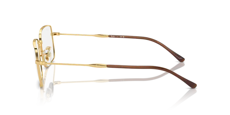 Ray - Ban Unisex RX6520 2500 Montature da vista Metallo Oro Trasparente Squadrata Normale miniatura 3