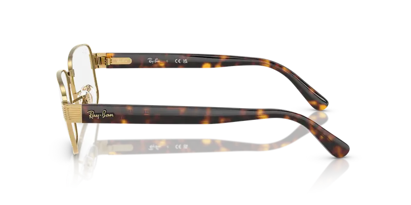 Ray - Ban Unisex RX6529 2500 Montature da vista Metallo Oro Trasparente Pillow Normale miniatura 3