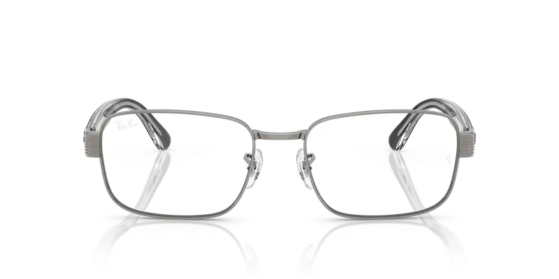 Ray - Ban Unisex RX6529 2502 Montature da vista Metallo Grigio Trasparente Pillow Normale miniatura 2