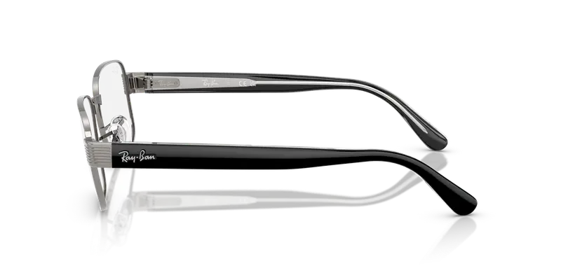 Ray - Ban Unisex RX6529 2502 Montature da vista Metallo Grigio Trasparente Pillow Normale miniatura 3