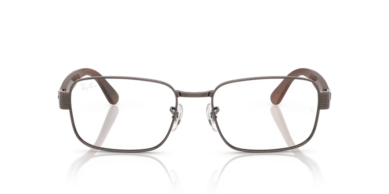 Ray - Ban Unisex RX6529 3182 Montature da vista Metallo Bronzo Trasparente Pillow Normale miniatura 2