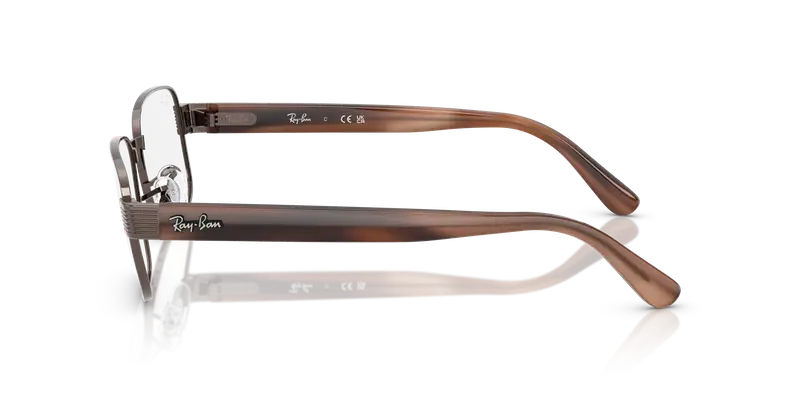 Ray - Ban Unisex RX6529 3182 Montature da vista Metallo Bronzo Trasparente Pillow Normale miniatura 3